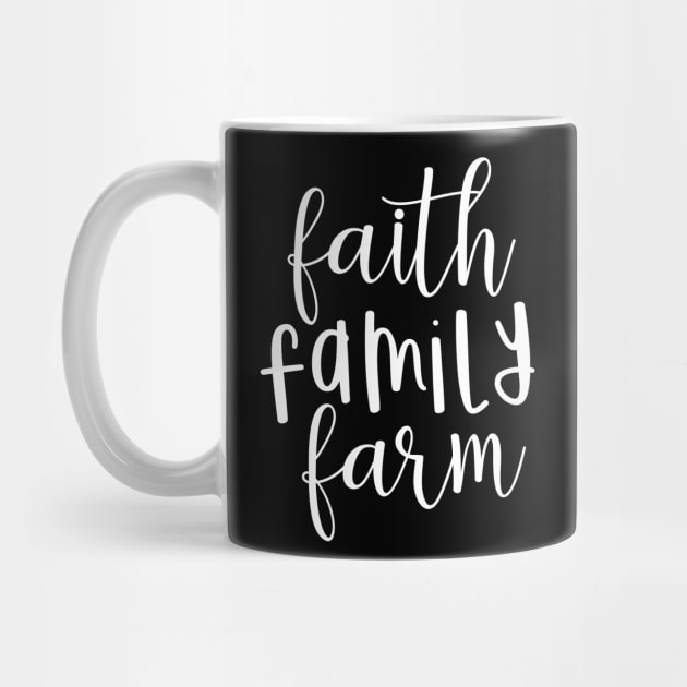 Faith, family, farm typography design by colorbyte